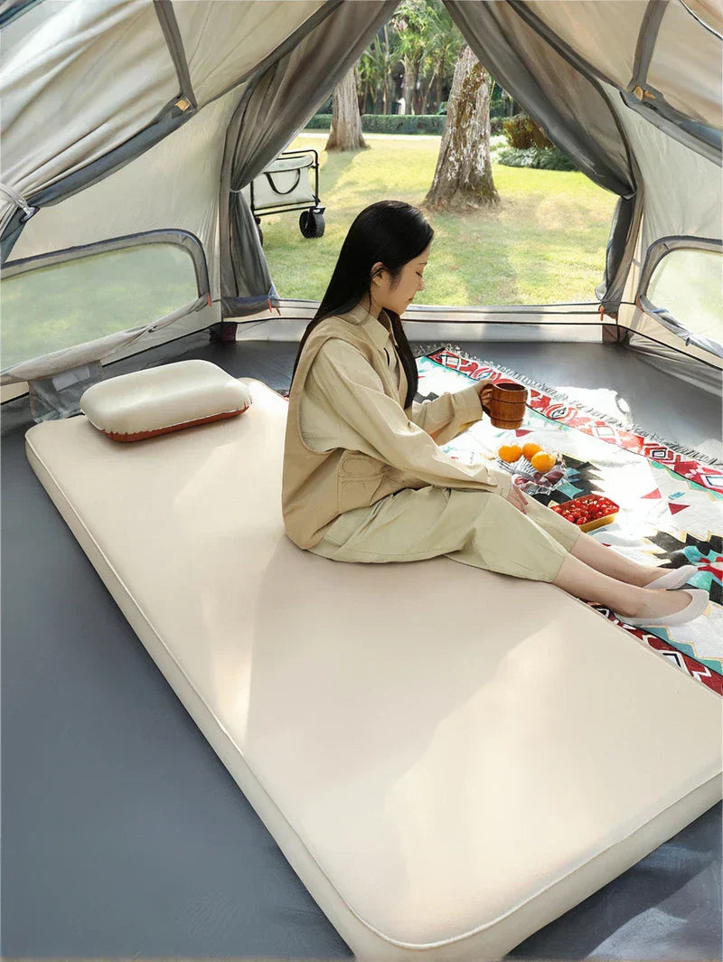Self-Inflating Camping Single Folding Air Mat Grey