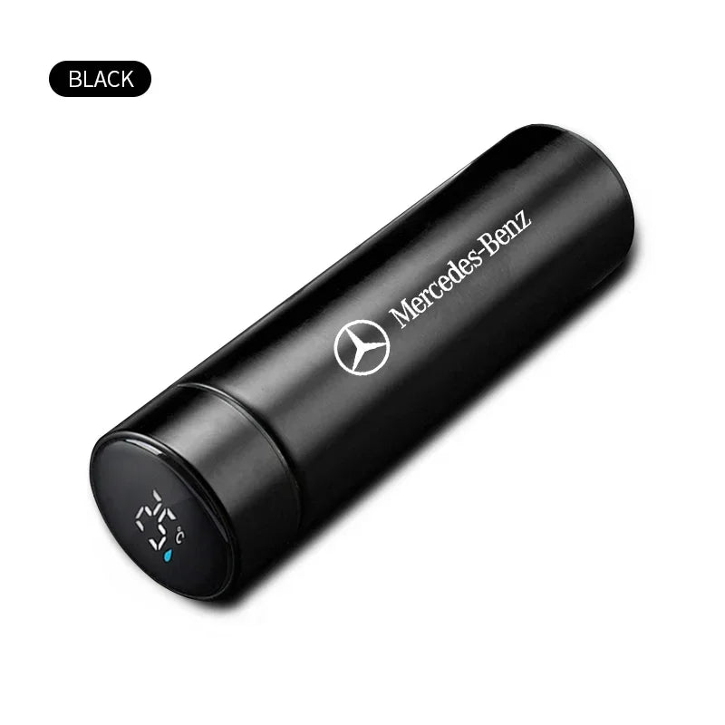 Smart Thermos Bottle–Temperature Display Leakproof Design 500ml Black