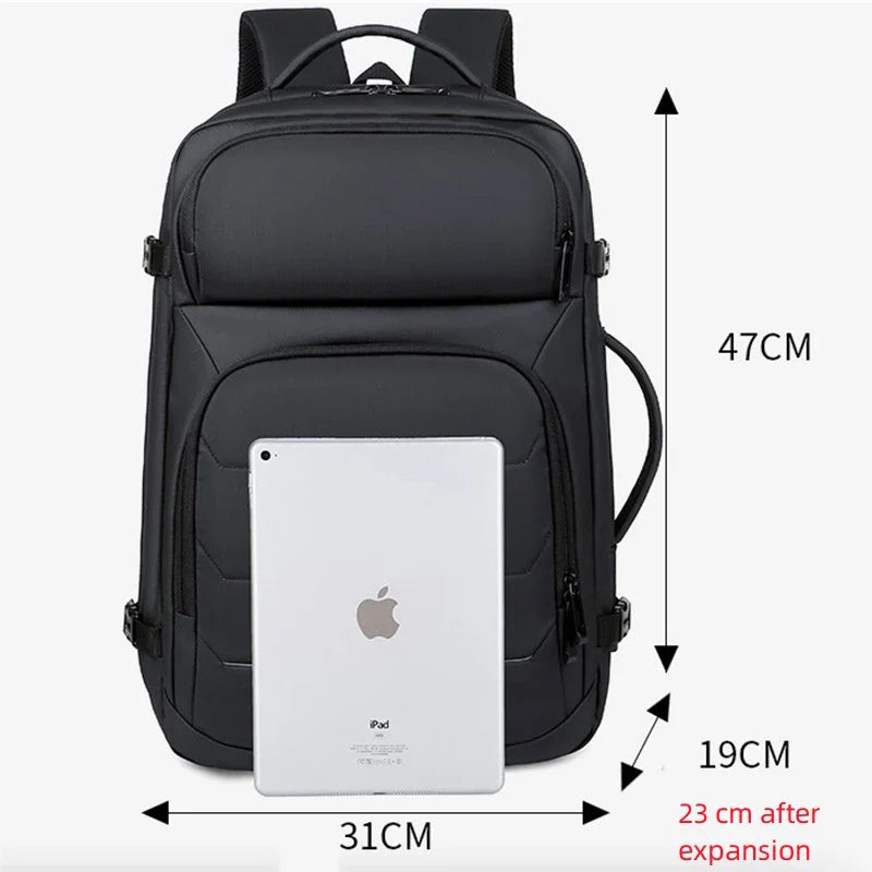 Laptop Backpack with USB Port Black
