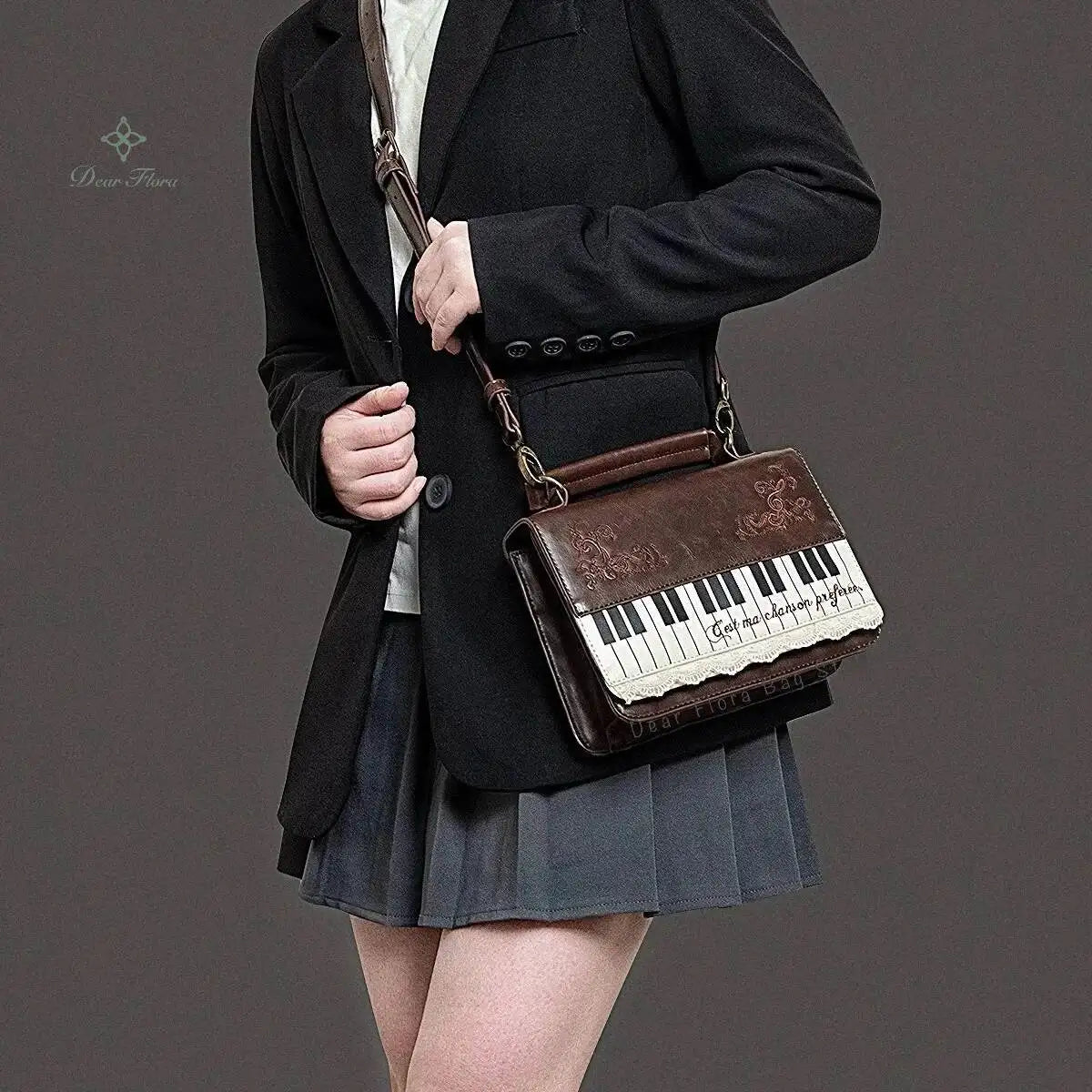 Vintage Piano Crossbody Bag