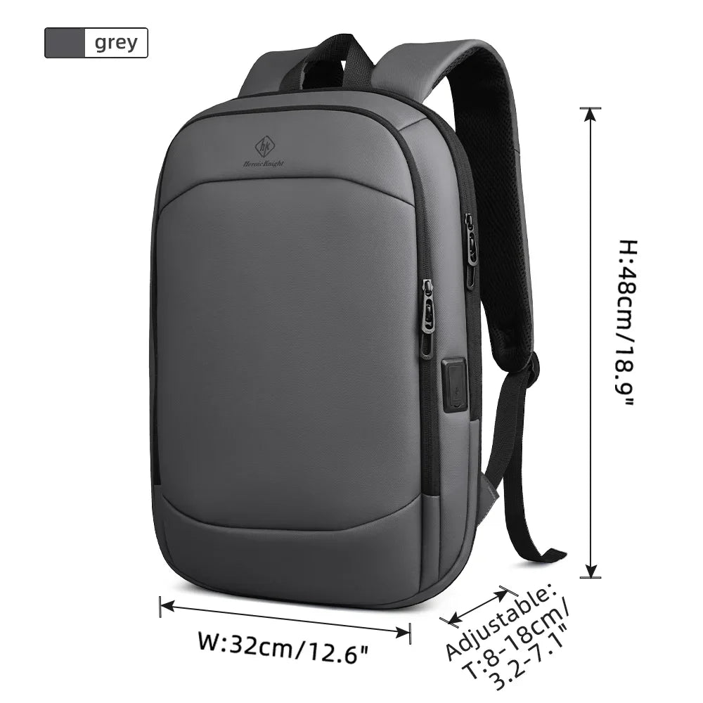 17-Inch Laptop Backpack with USB Port Grey