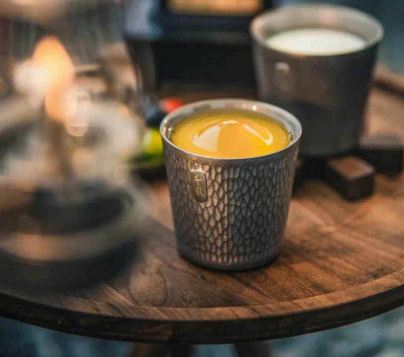 300ml Titanium Camping Mug Double-Layer Grey