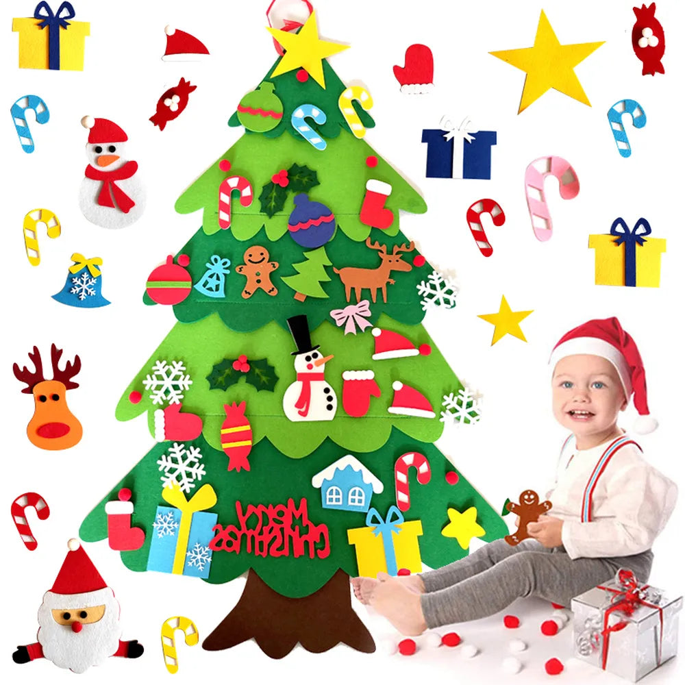 DIY Felt Christmas Tree Decoration Kit - Unique Holiday Ornaments for Kids