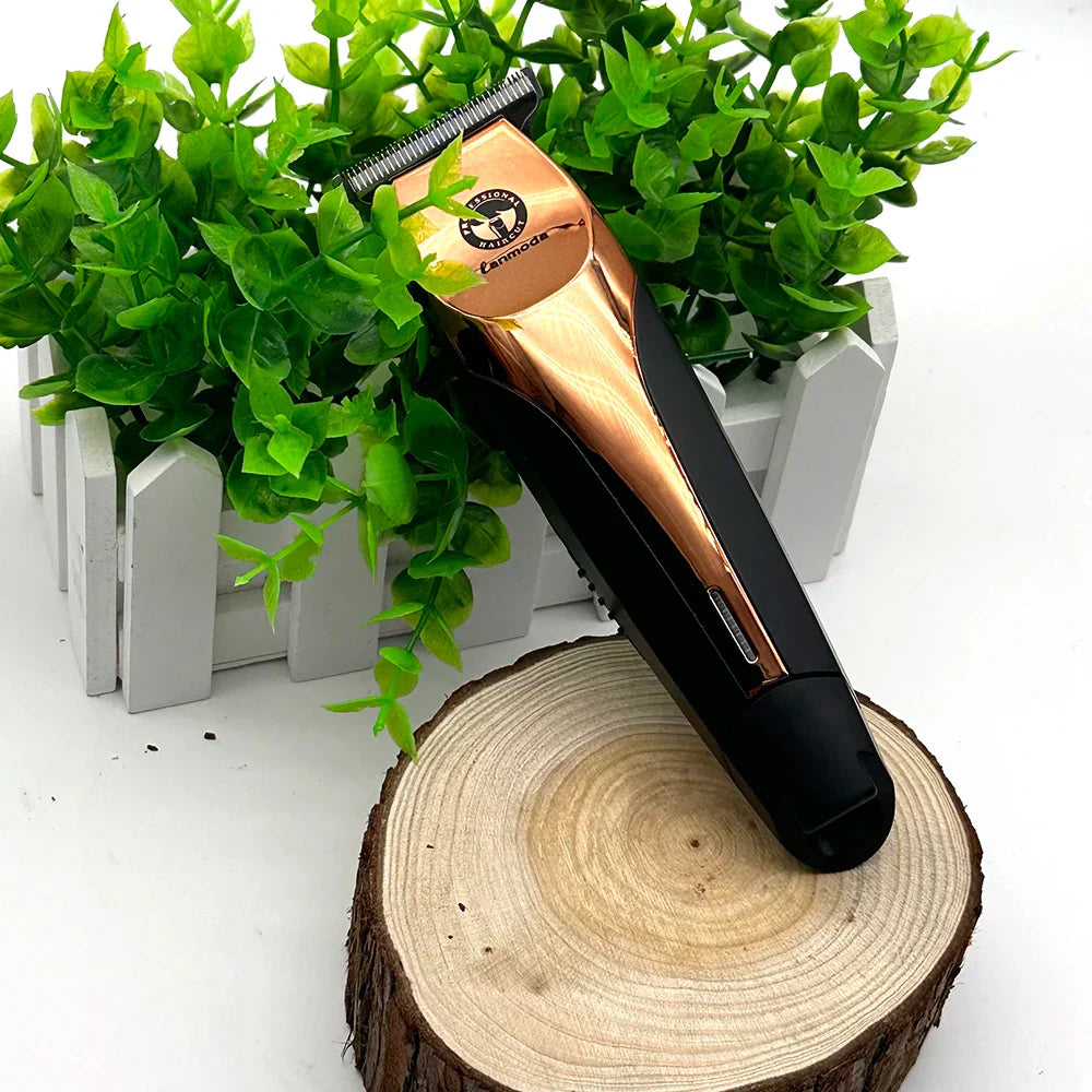 0mm Zero-Gapped Cordless Hair Trimmer Precision Carving Clipper Brown