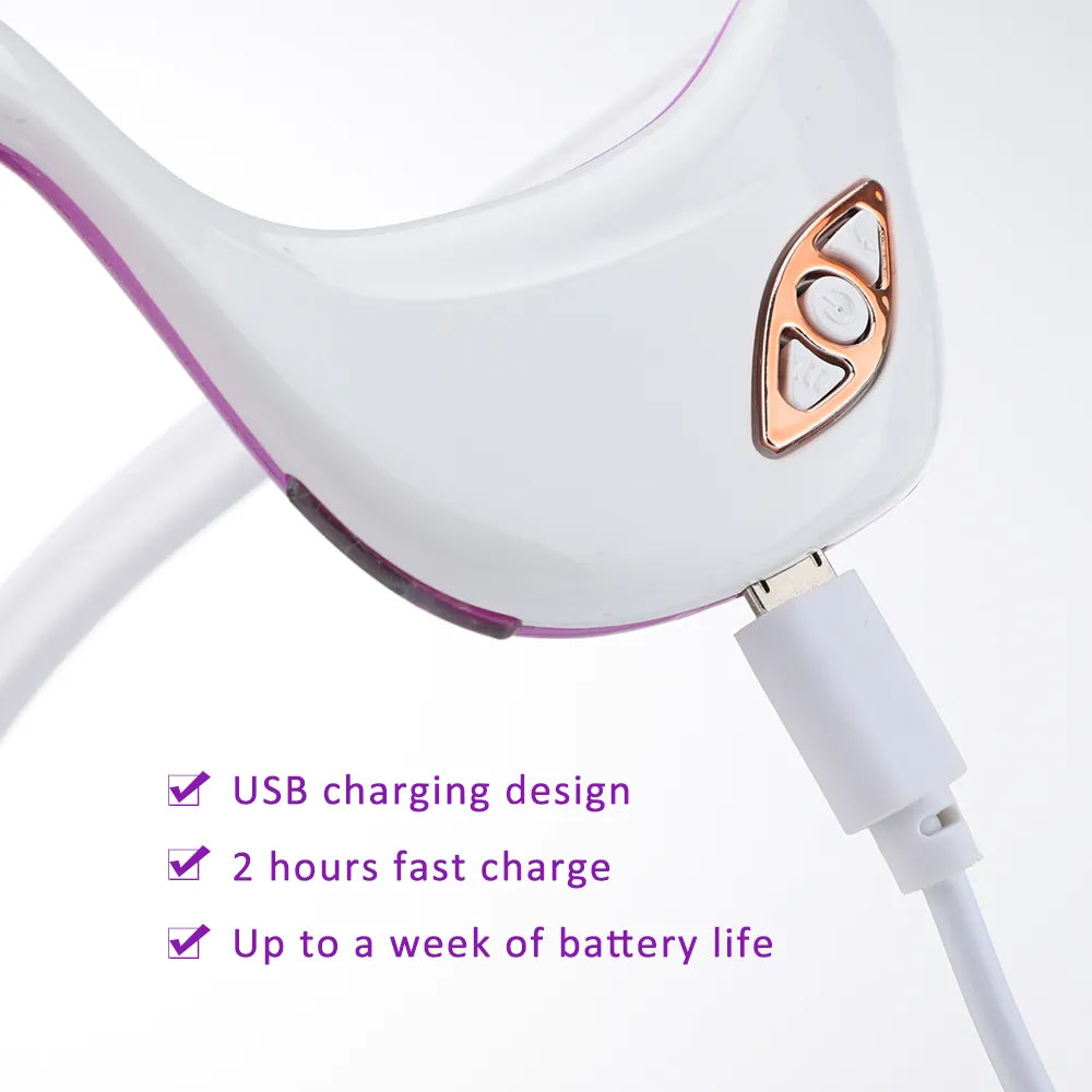 EMS Microcurrent Pulse Eye Massager with Heating Therapy for Fatigue Relief