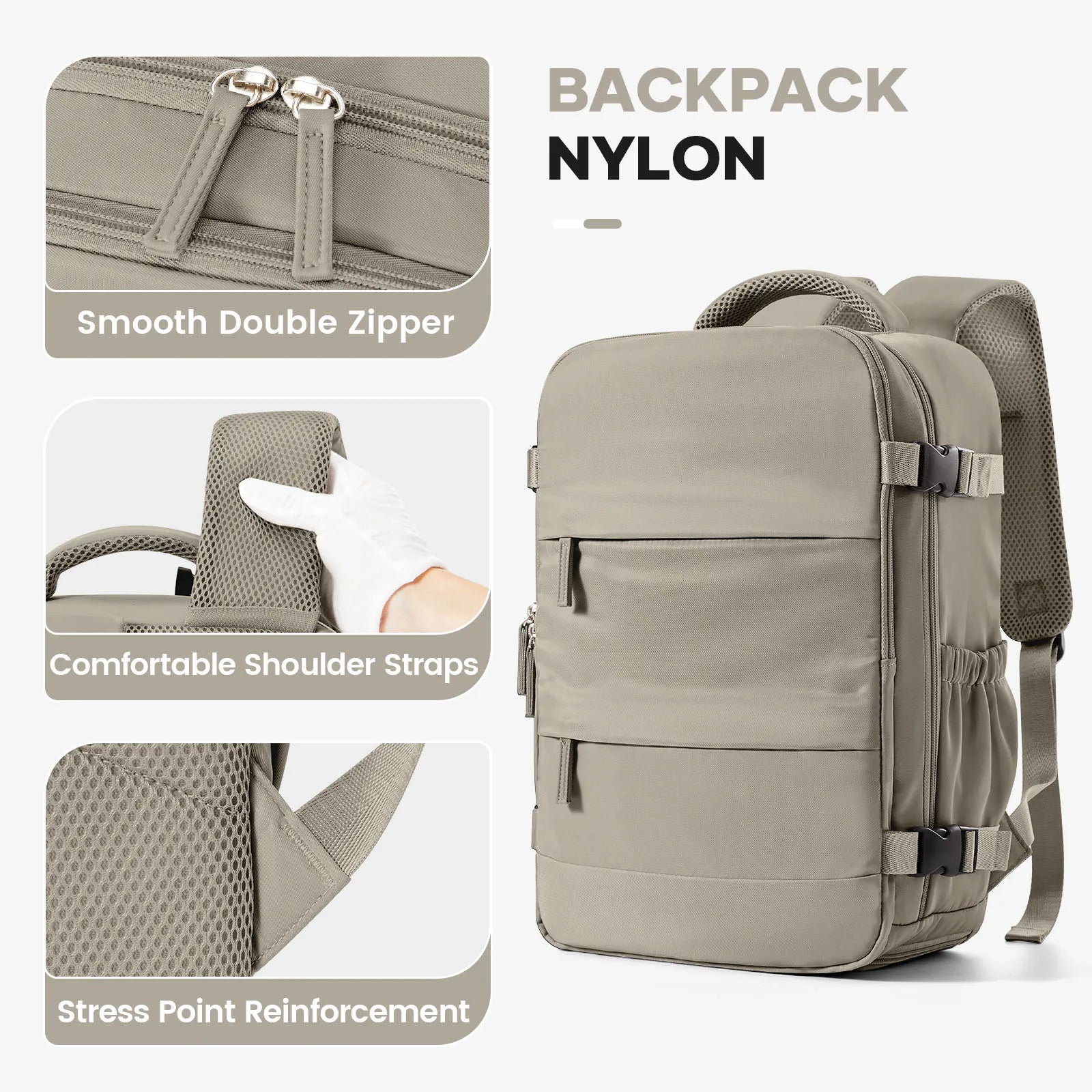 Waterproof Laptop Backpack Grey