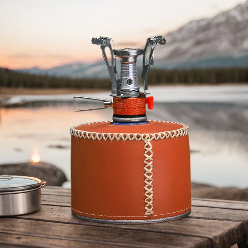 2PCS Mini Camping Gas Stove Orange