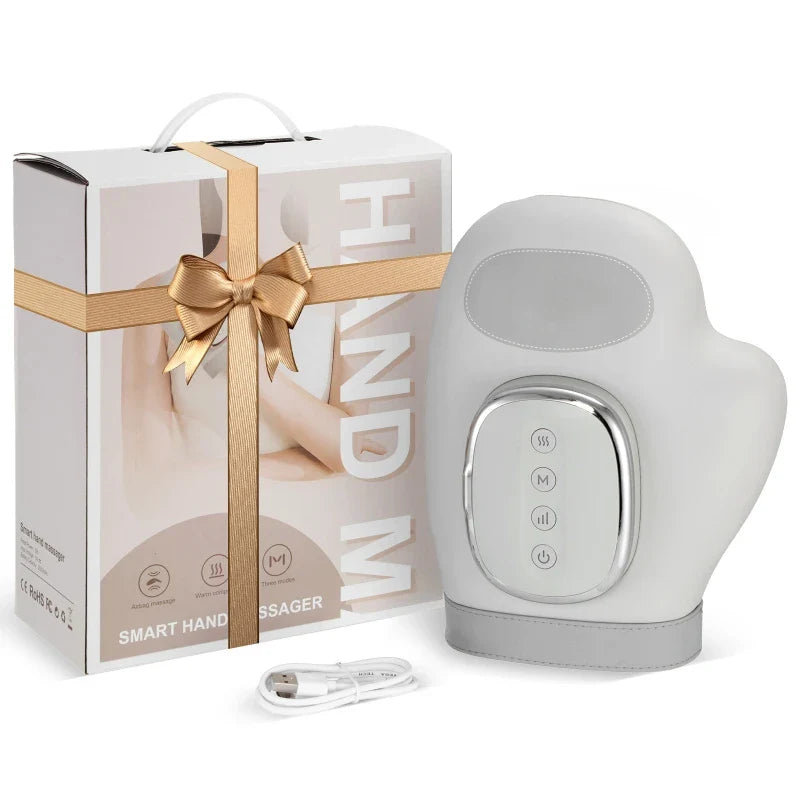 5-Level Electric Hand Massager with Hot Compress Grey