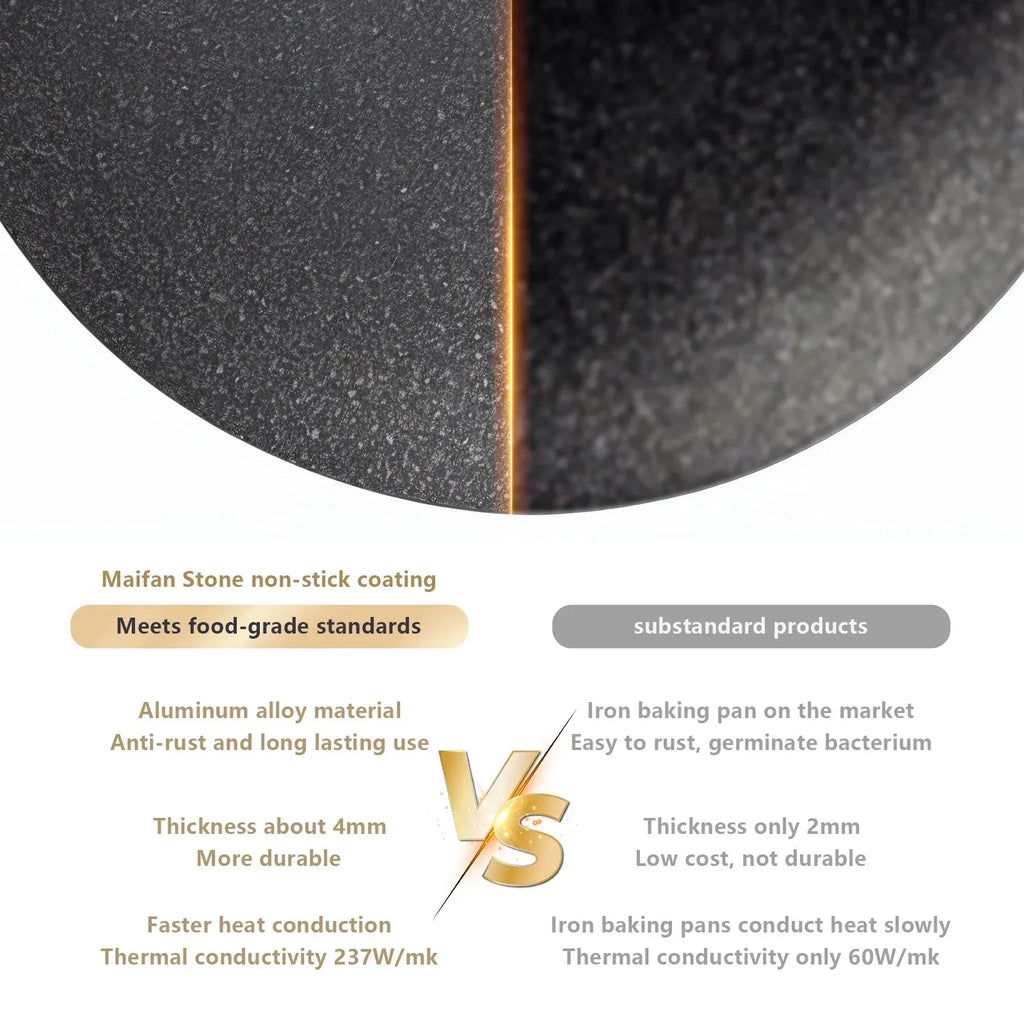 34CM Non-Stick Outdoor BBQ Grill Pan Roasting Plate Black