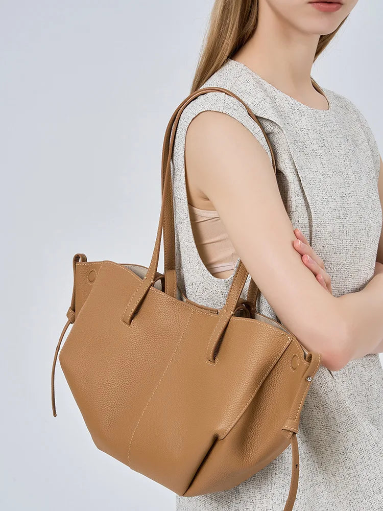 Genuine Leather Soft Tote Bag