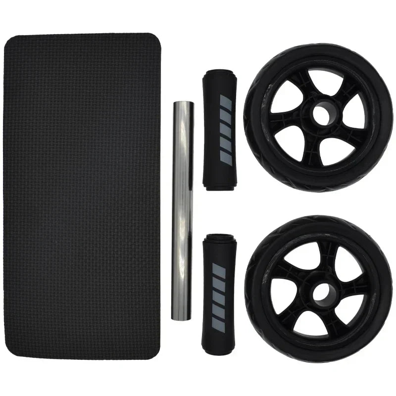 15cm Double-Wheel Abs Roller Non-Slip Silent Core Black