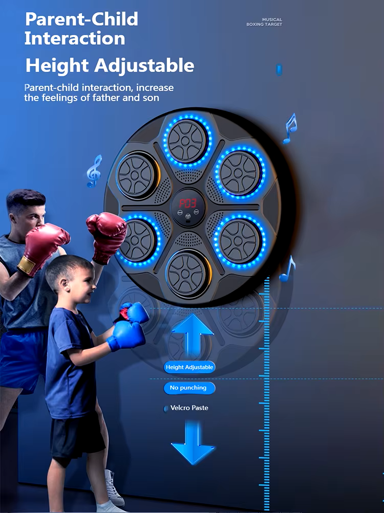 Smart Music Boxing Machine - W/ Bluetooth Connectivity And Gloves