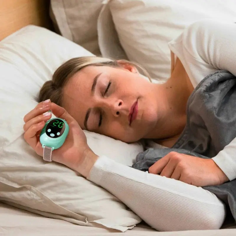 Microcurrent EMS Sleep Aid Device Palm Pulse Massager Blue