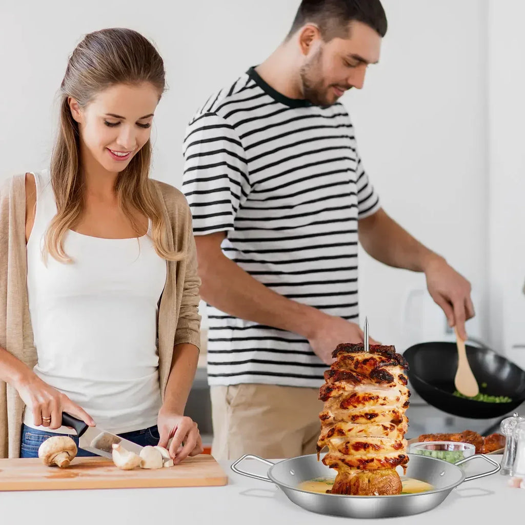 Vertical Meat Skewer Rack Silver