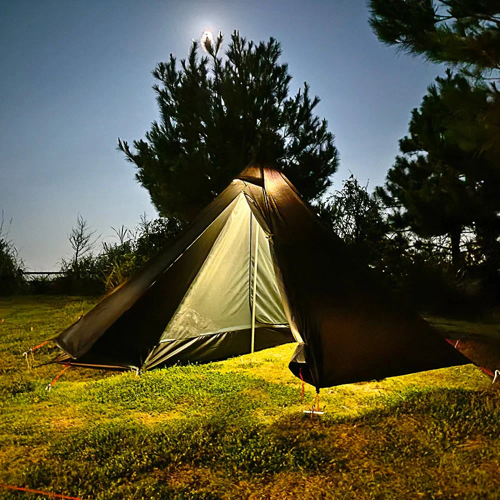 Tipi Hot Tent with Chimney Window Bushcraft Green