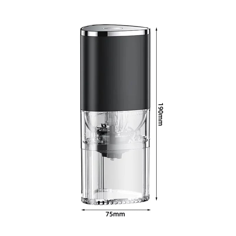 Portable Electric Coffee Grinder USB Rechargeable Black