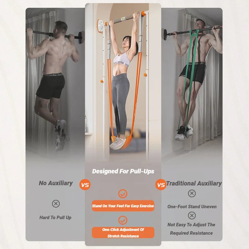 Adjustable Pull-Up Assistance Bands Set Yellow