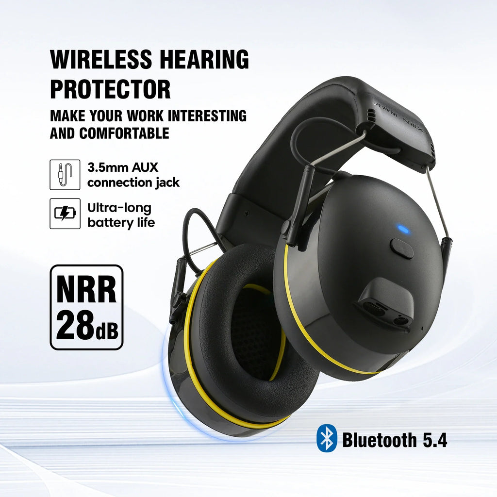 Rechargeable Noise Reduction Earmuffs Yellow