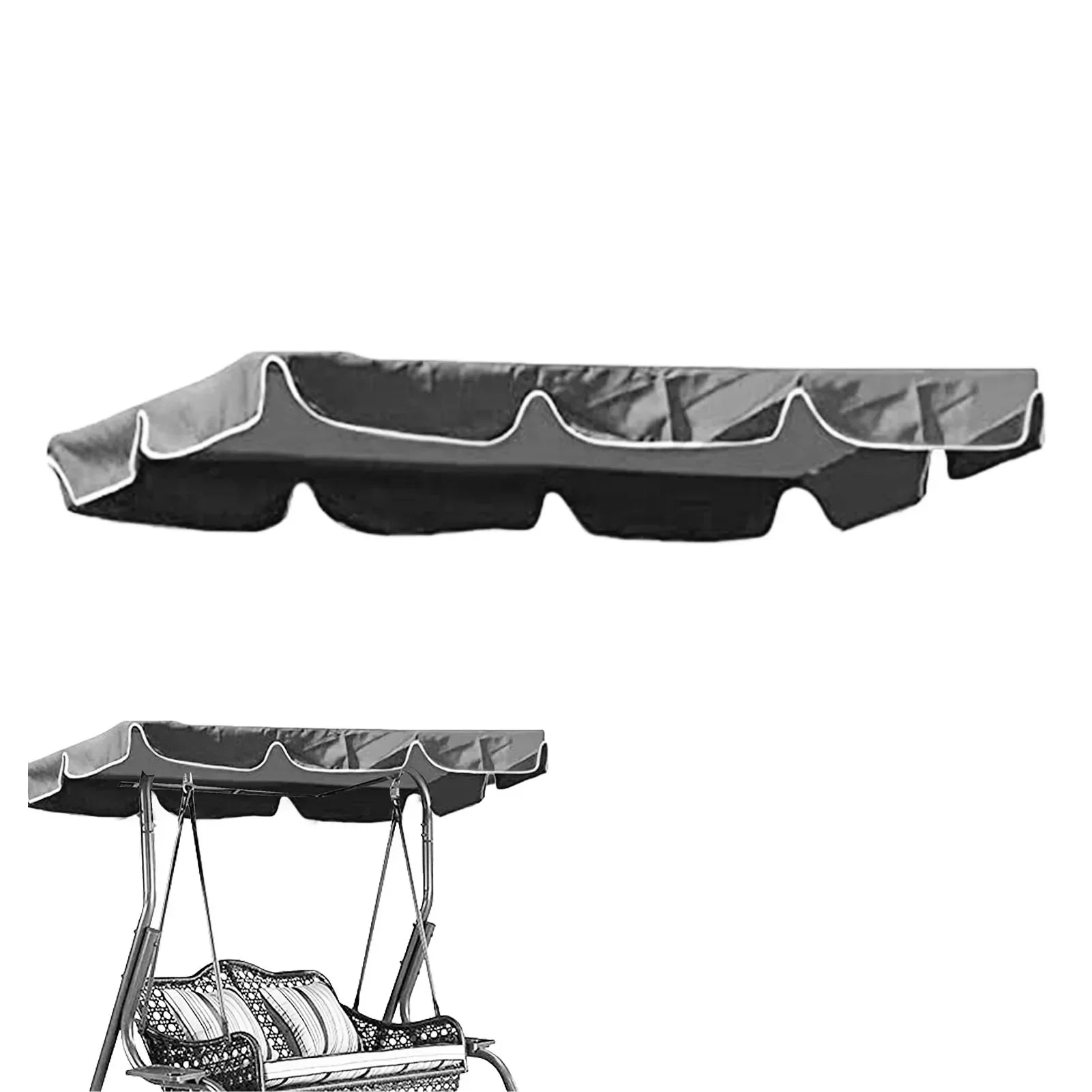 Outdoor Swing Chair Hammock Canopy - Waterproof Roof Canopy Replacement with UV Protection