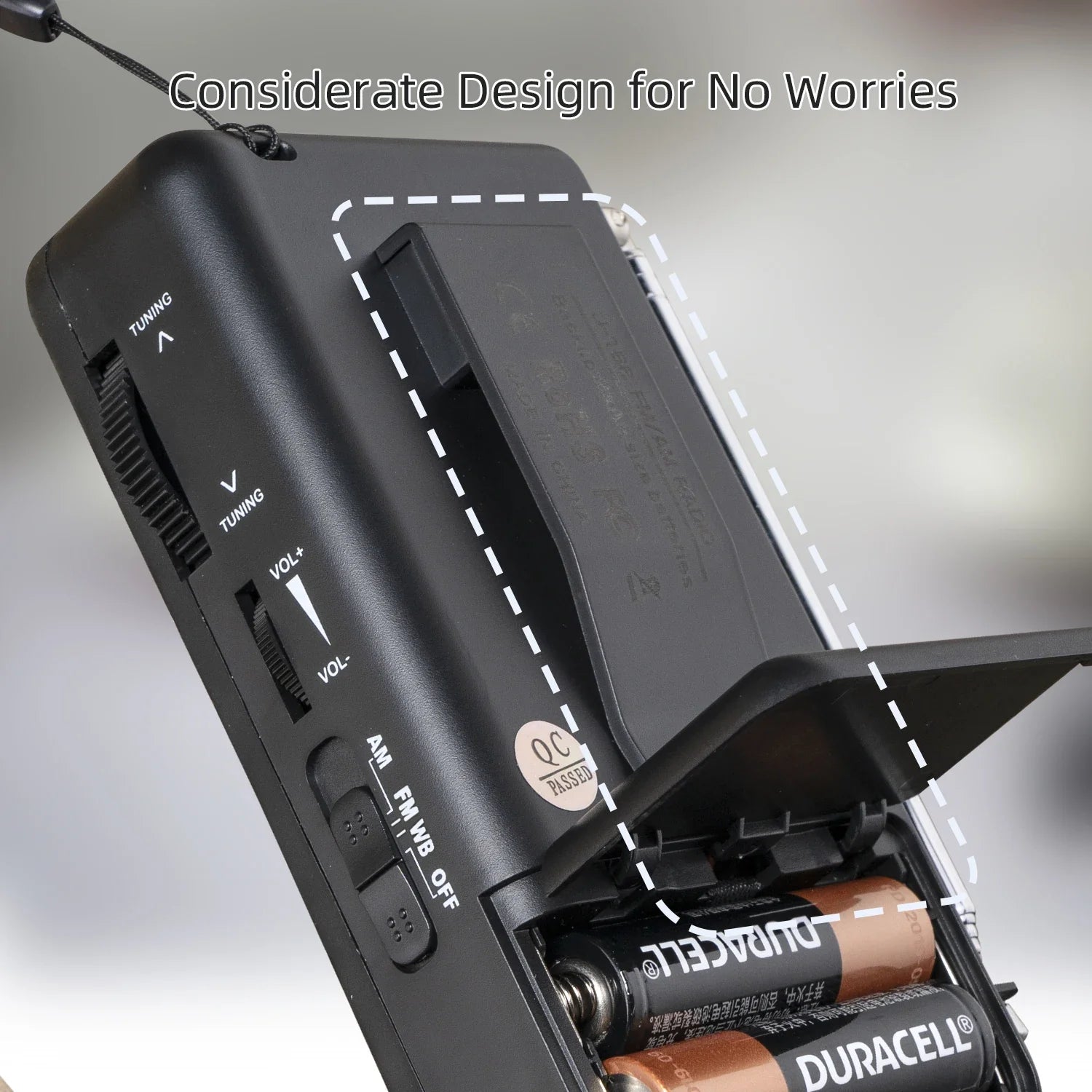 Mini Portable Radio Headphone Jack Black