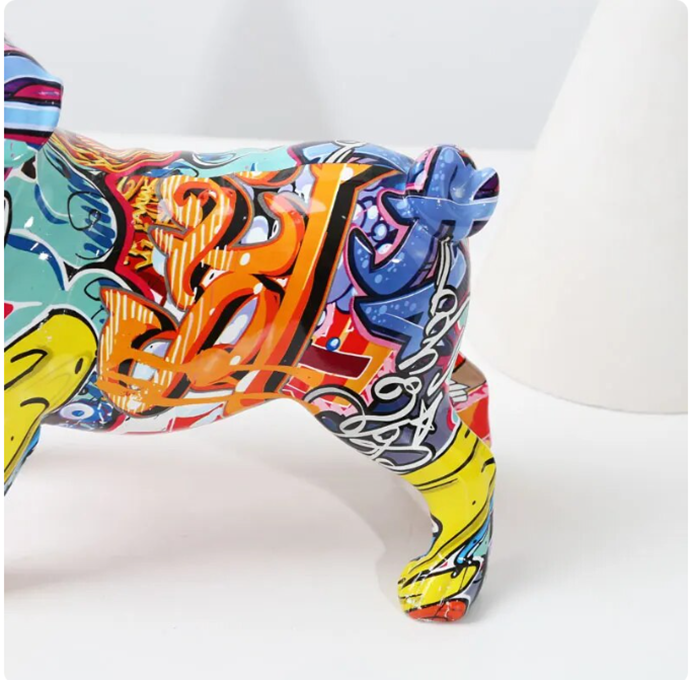 Graffiti Pug Resin Craft