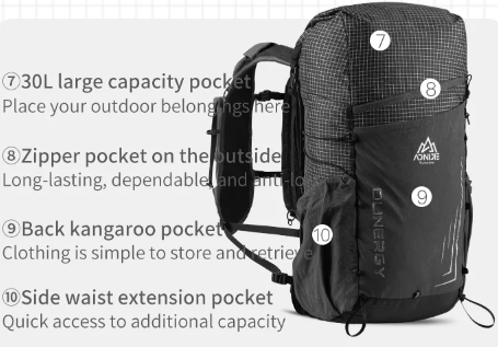Unisex Waterproof Hike & Climb Pack for Camping