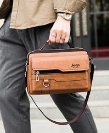 Men's High-Quality PU Leather Crossbody Messenger Bag