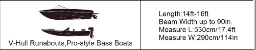 Heavy Duty Marine Boat Cover | 11-22FT | Waterproof