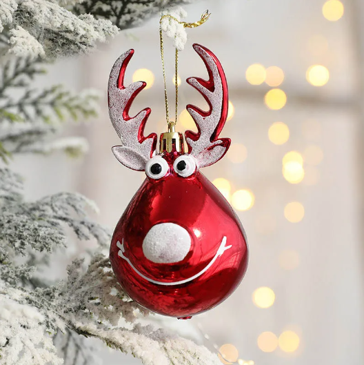 Elk Christmas Tree Bauble Ornaments (2Pcs)