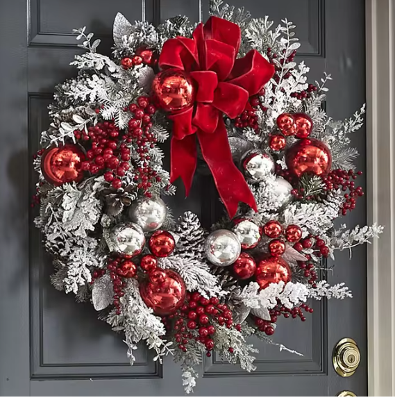 Christmas Wreath Rattan Set For Doors