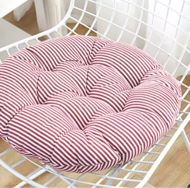 Stripe Garden Round Chair Cushion For Indoor/Outdoor