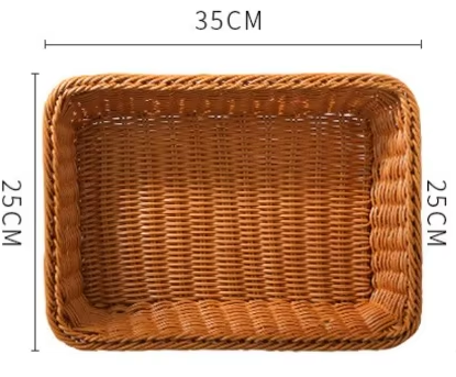 Faux Rattan Kitchen Storage And Fruit Basket