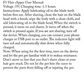 Pet Grooming Clippers With Led Light Support