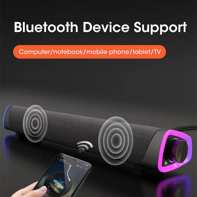 4D Computer Speaker Bluetooth Black