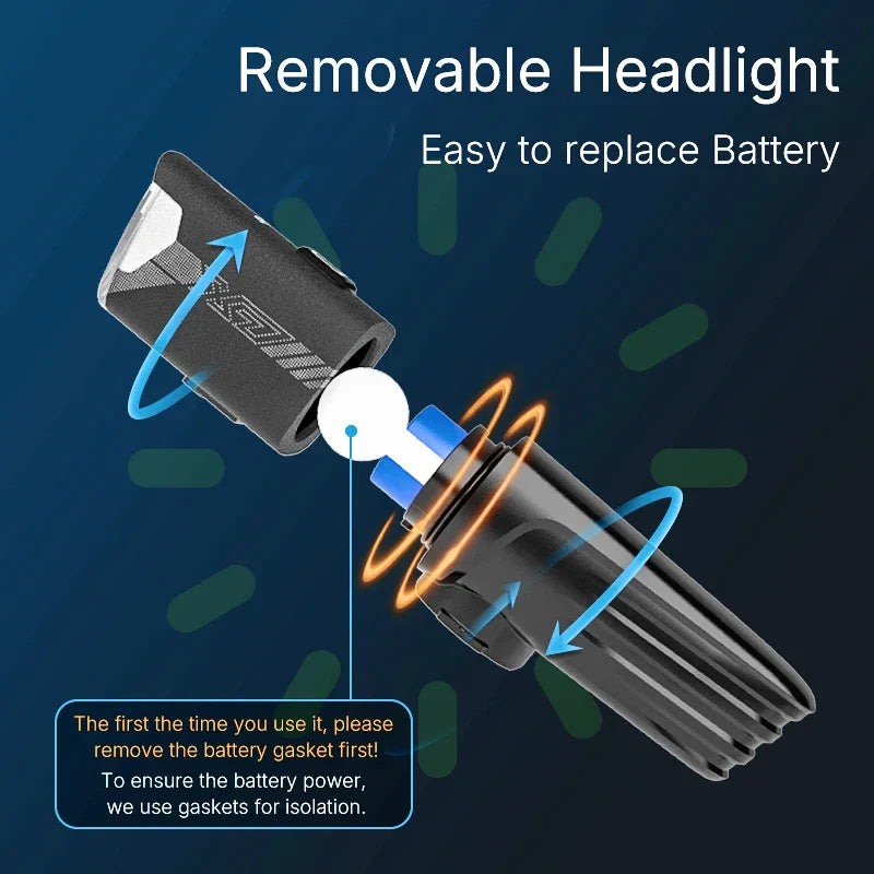 1000LM Smart Bike Headlight USB Rechargeable Black