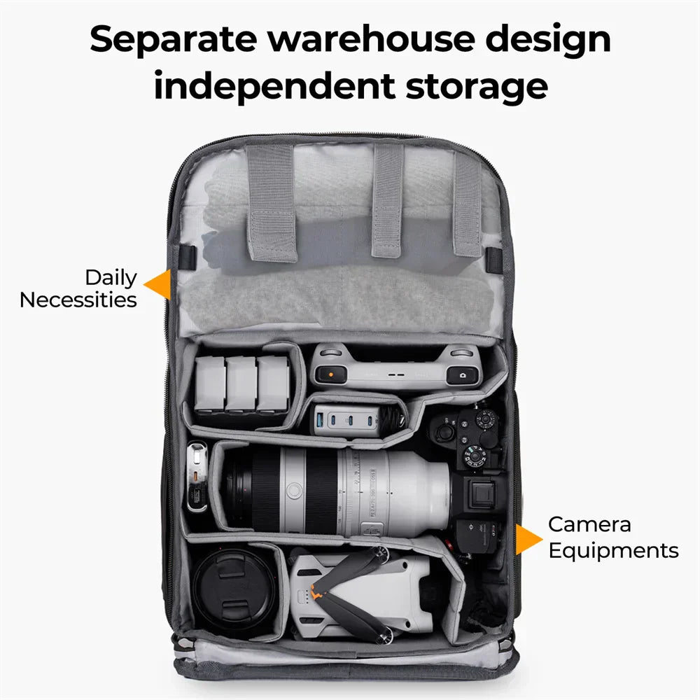 Camera Backpack for Camping Black