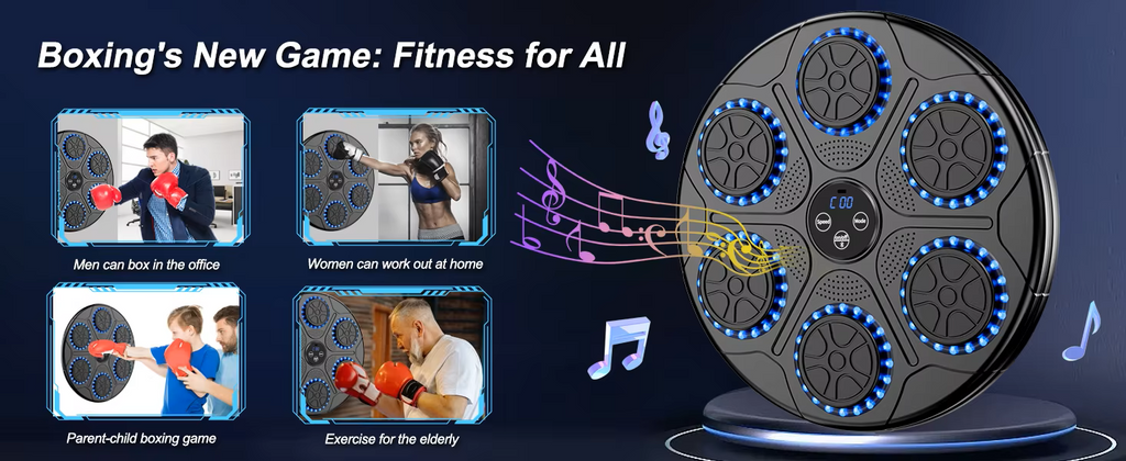 Smart Music Boxing Machine - W/ Bluetooth Connectivity And Gloves