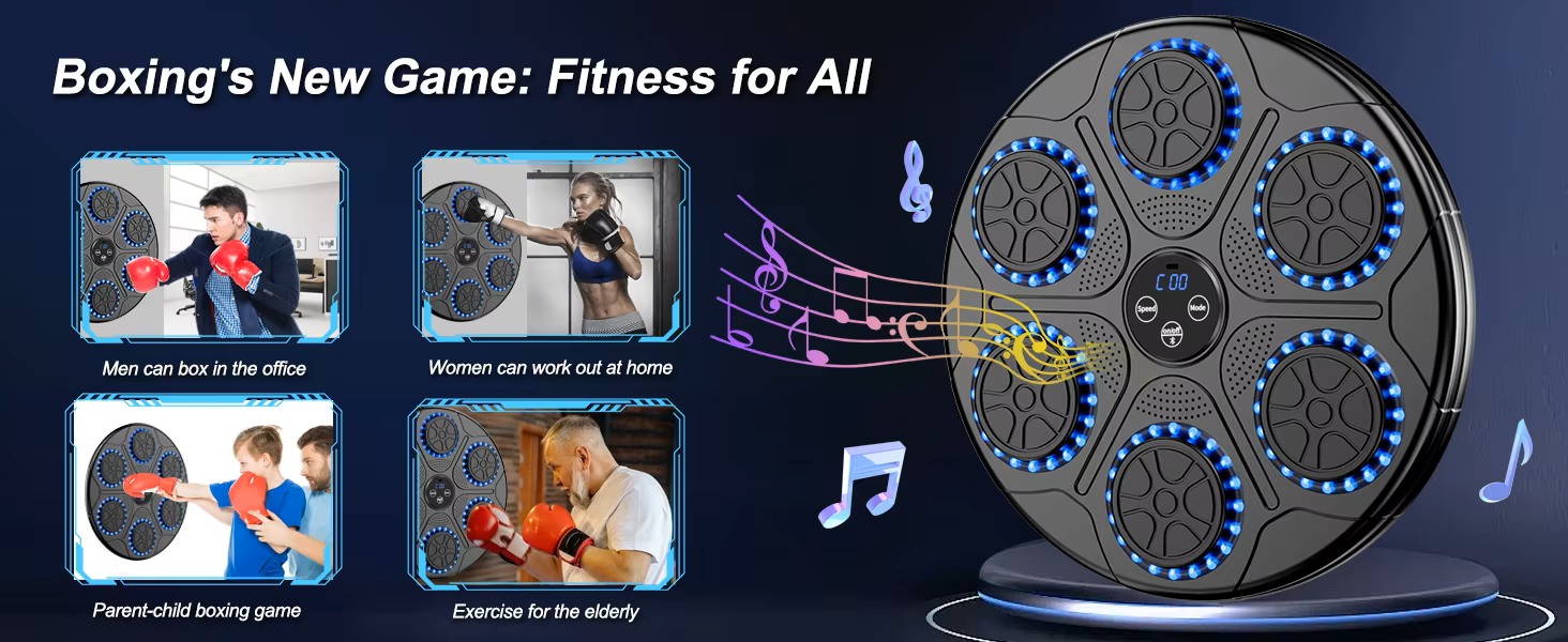 Smart Music Boxing Machine - W/ Bluetooth Connectivity And Gloves