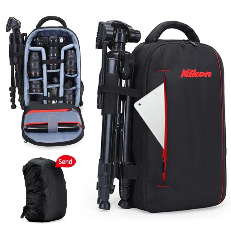 Professional Waterproof Camera Backpack Red