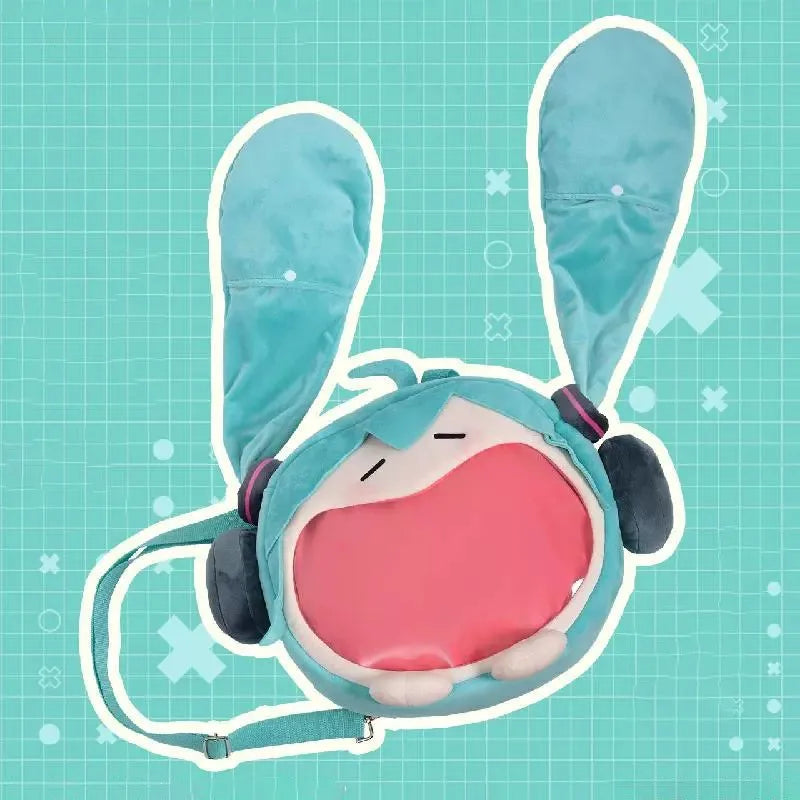 Anime Hatsune Miku Cosplay Plush Backpack