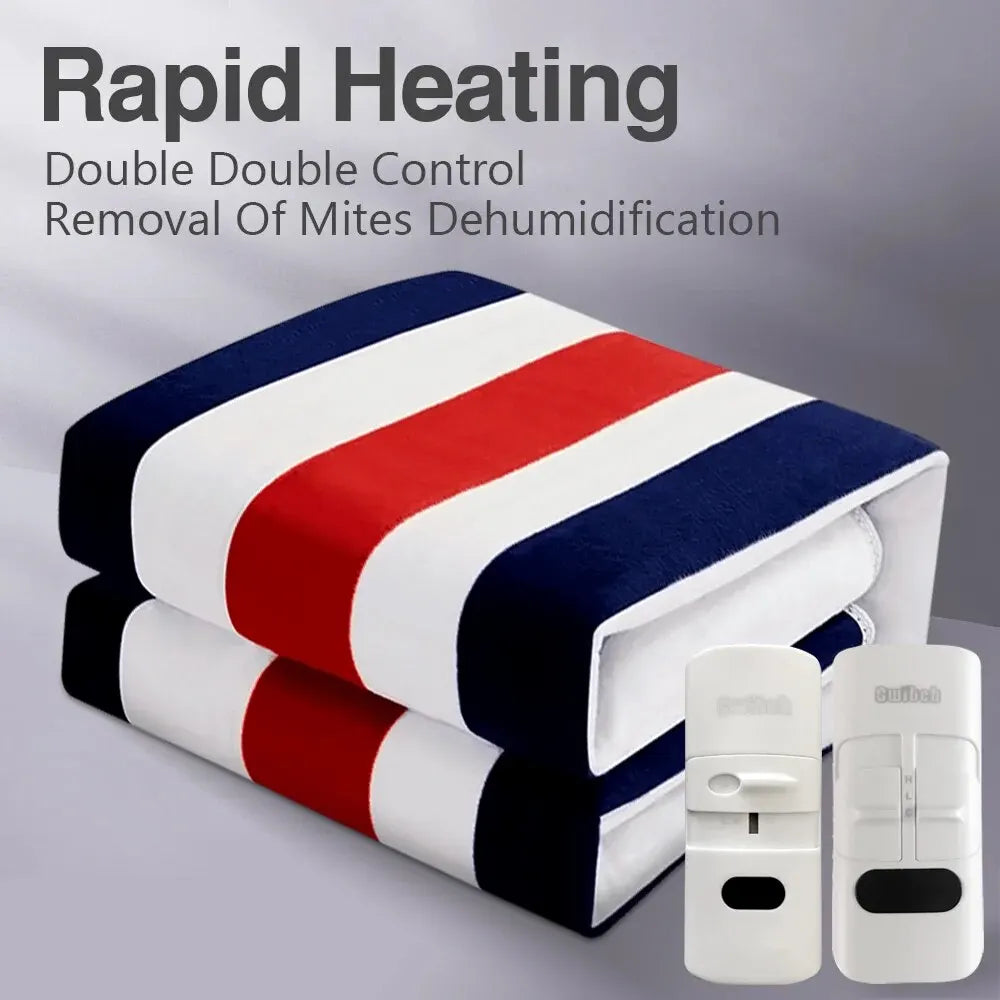Electric Blanket with Striped Printing