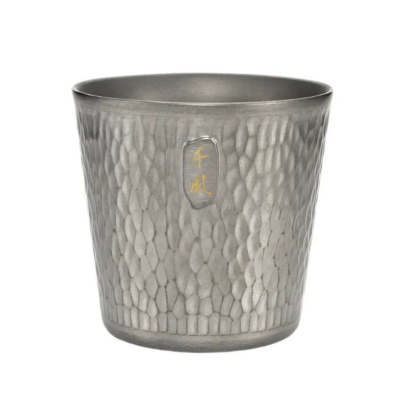 300ml Titanium Camping Mug Double-Layer Grey