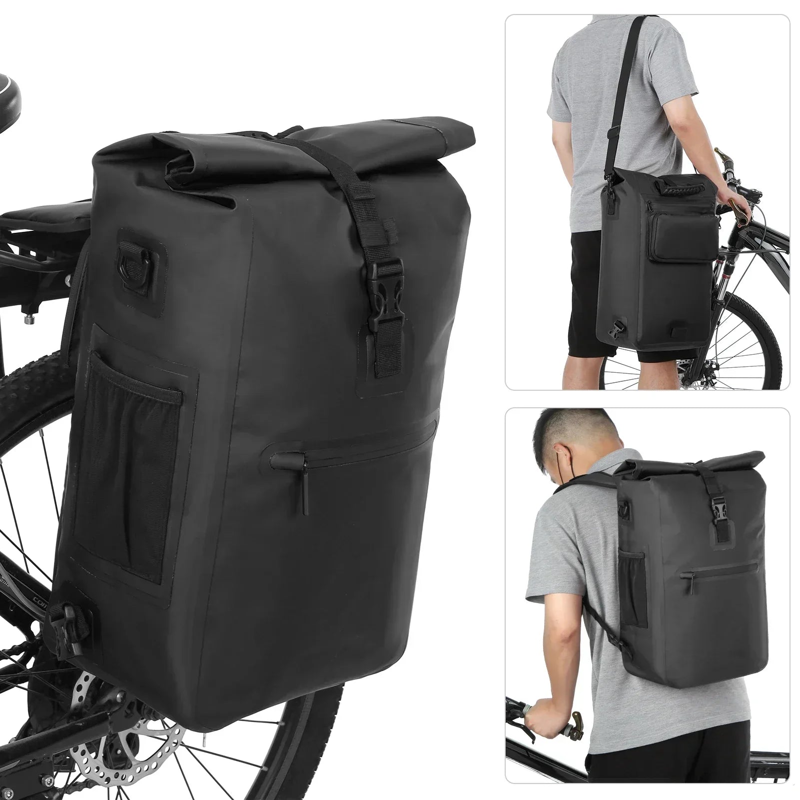 Outdoor Waterproof Bike Bag 3-in-1 MTB Bicycle Rear Rack