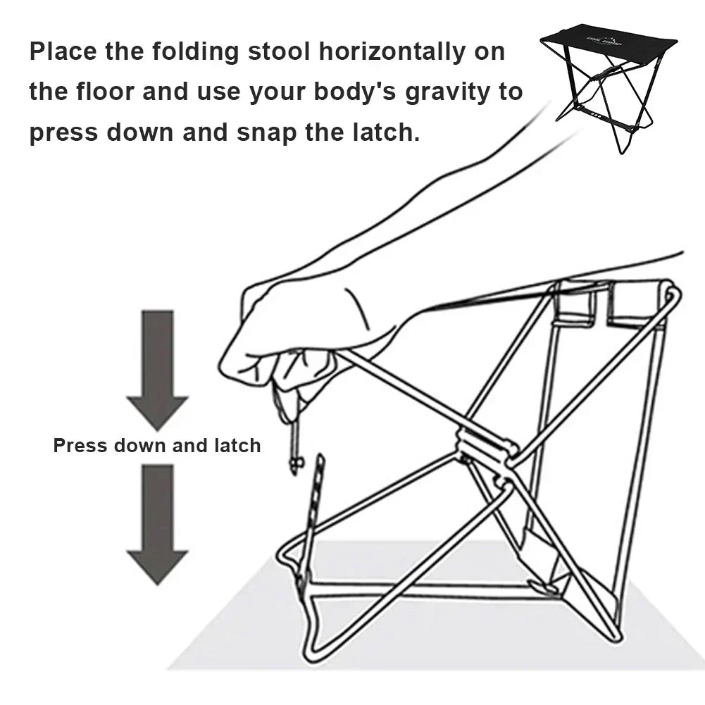 Oxford Cloth Folding Camping Stool – Portable Mini Chair