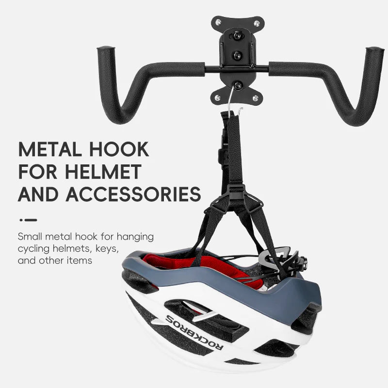 Wall Mount Bike Rack Heavy-Duty Carbon Steel Bicycle Holder Black