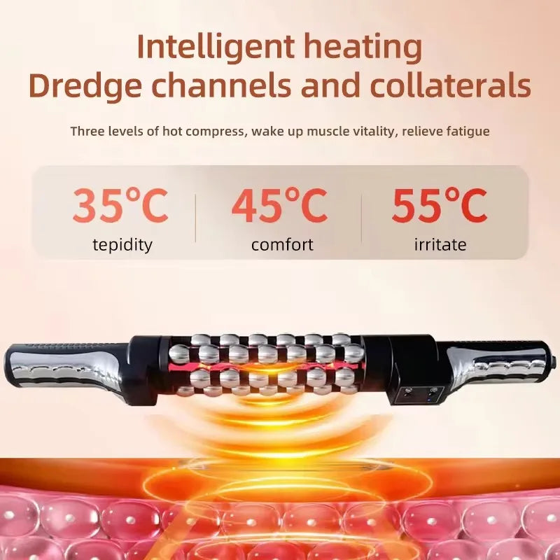 Relaxed 360° Red Light Heated Massage Roller Grey