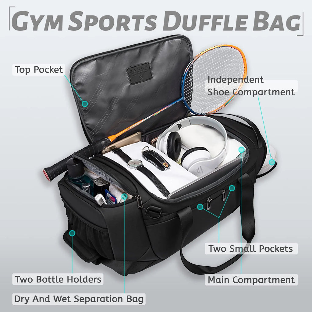 21-Inch Waterproof Duffel Travel Bag Black