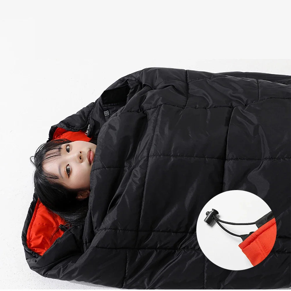 USB Heated Sleeping Mat – 4-Zone Electric Camping Heating Pad for Sleeping Bags & Tents