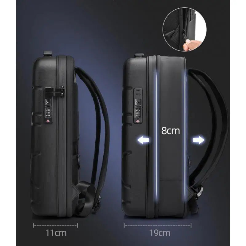 Expandable Anti-Theft Hard Shell Backpack