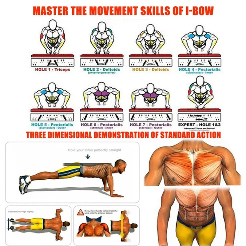 Folding Push-up Board for Full Body Workout & Abdominal Enhancement